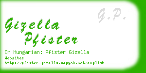 gizella pfister business card